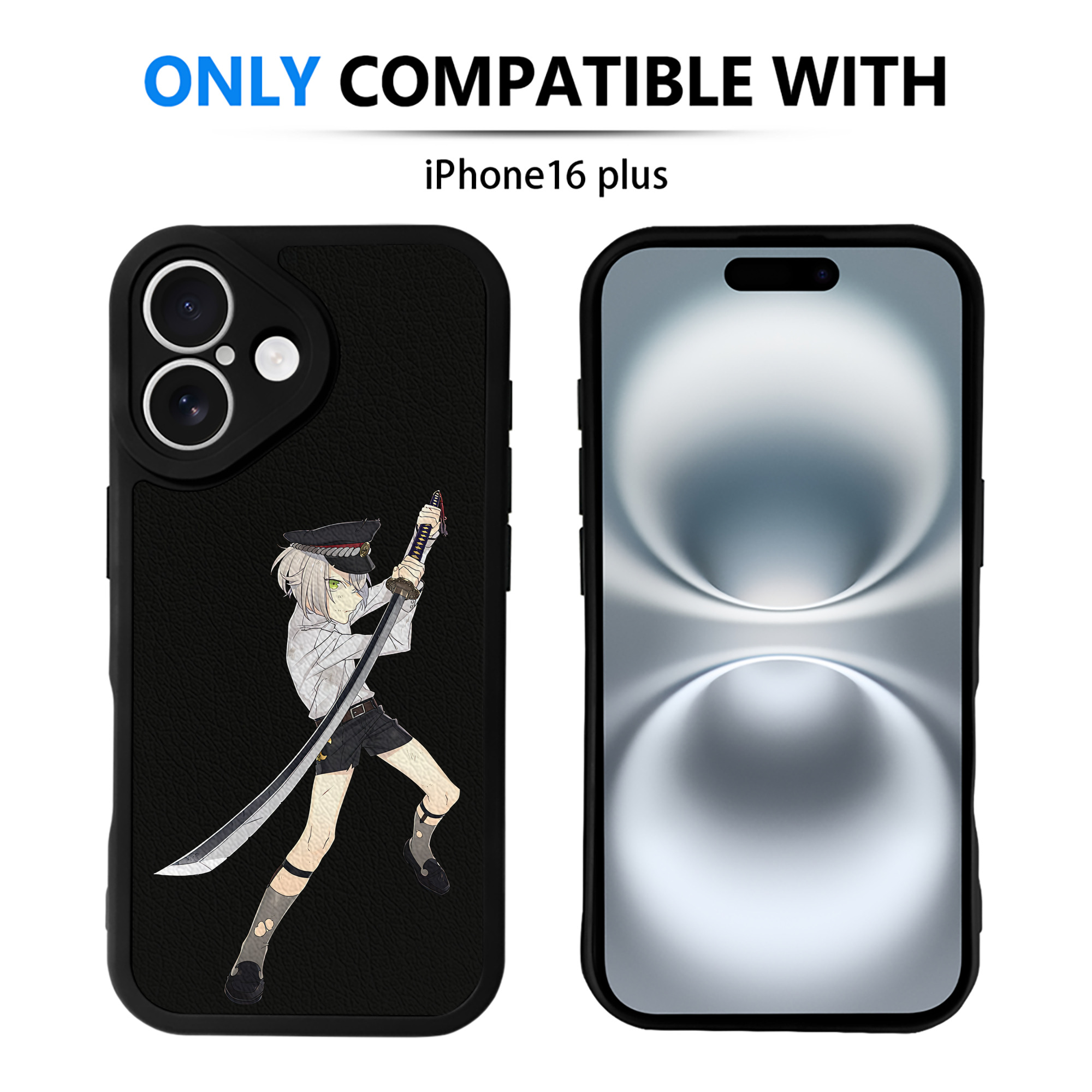 （画像用） 刀剣乱舞 Touken Ranbu 【iPhone 16シリーズ対応】シリコンスマホケース（レザー調） 材質：シリコン